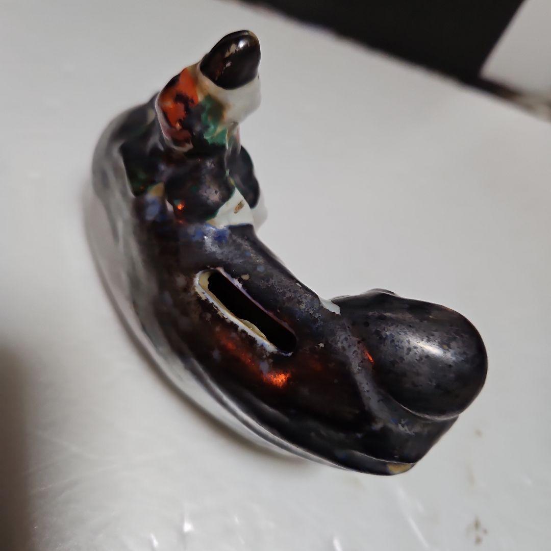 珍品　レトロ水滴、貯金箱　2点 花器大黒様、木製御雛様セット