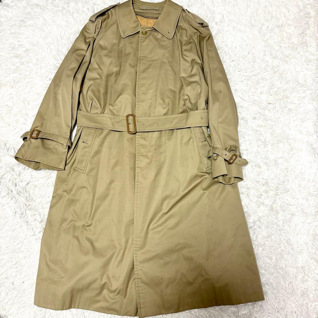 【極美品】バーバリー　トレンチコート 茶　チェック　ベルト　ライナー付き　XL