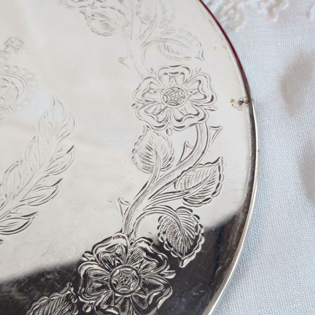 シルバーポットスタンド　ティーマット　プレイスマット　トリベット　エリザベス女王