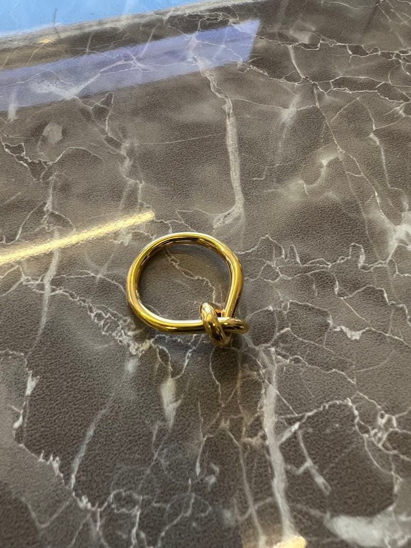 CELINE ノット リング / ゴールドフィニッシュ ブラス