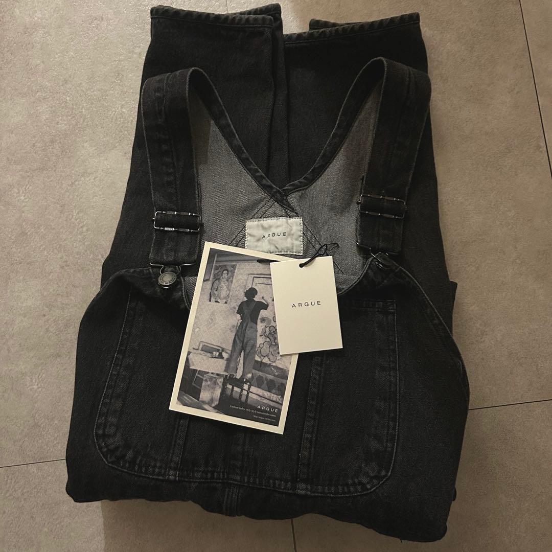 ARGUE OVERSIZED LADY OVERALL ブラック