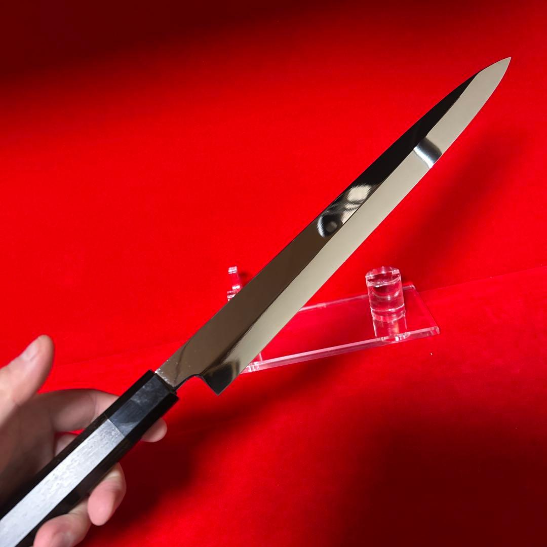 包丁　柳刃　尺　鏡面仕上げ　切味抜群　箱付　未使用品