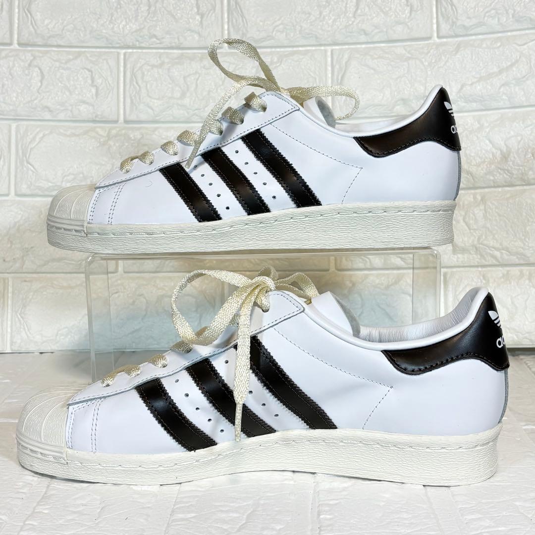 adidas アディダス スーパースター ホワイト ブラウン 28cm 替え紐付