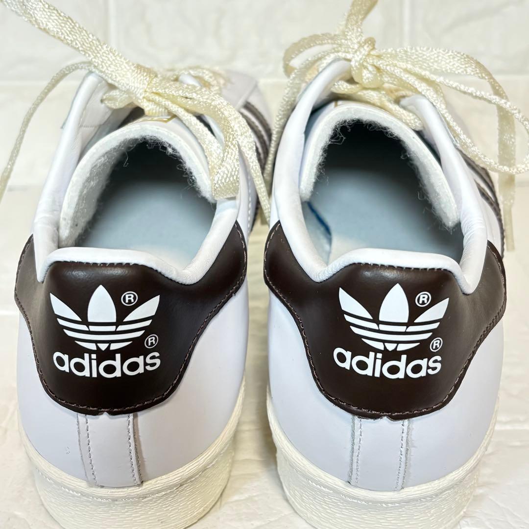 adidas アディダス スーパースター ホワイト ブラウン 28cm 替え紐付