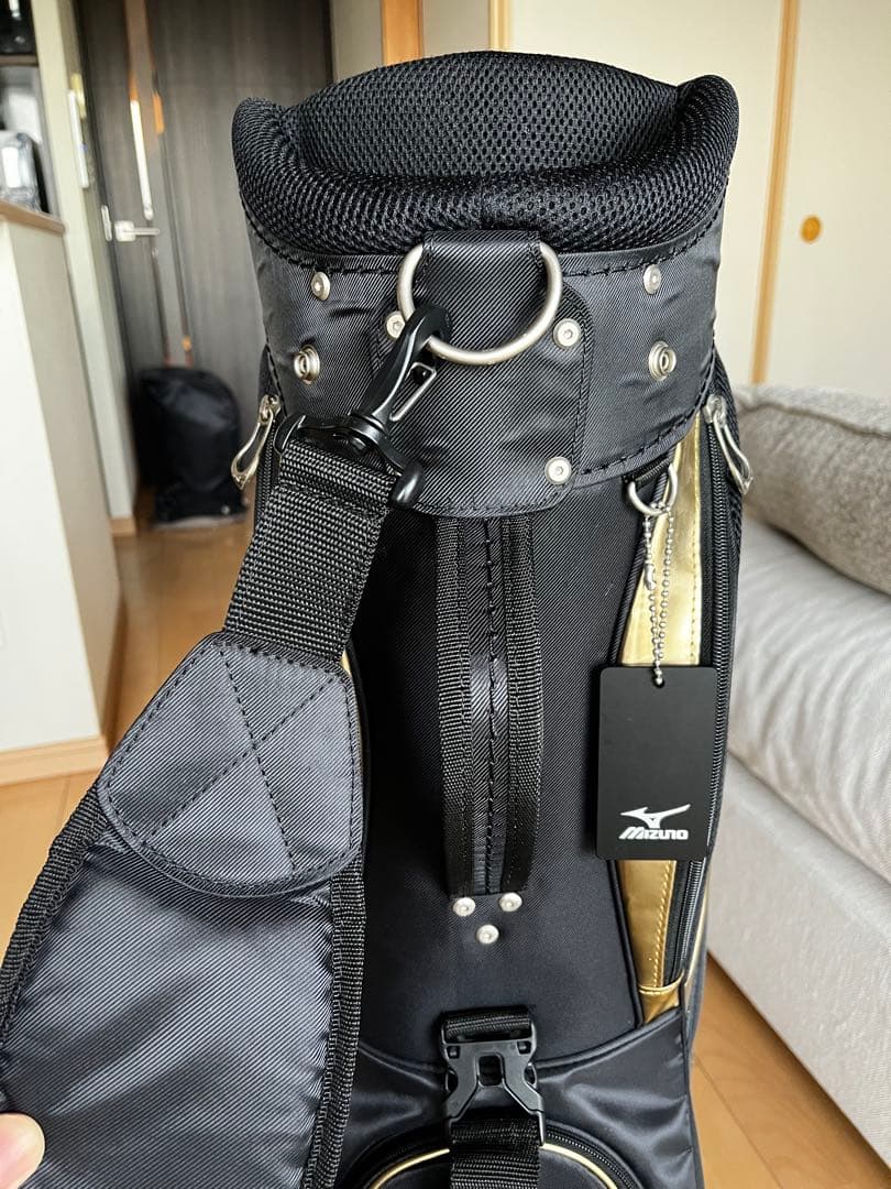 専用　ミズノ　MIZUNO RV03 キャディバッグ　軽量　メンズ 黒×ゴールド
