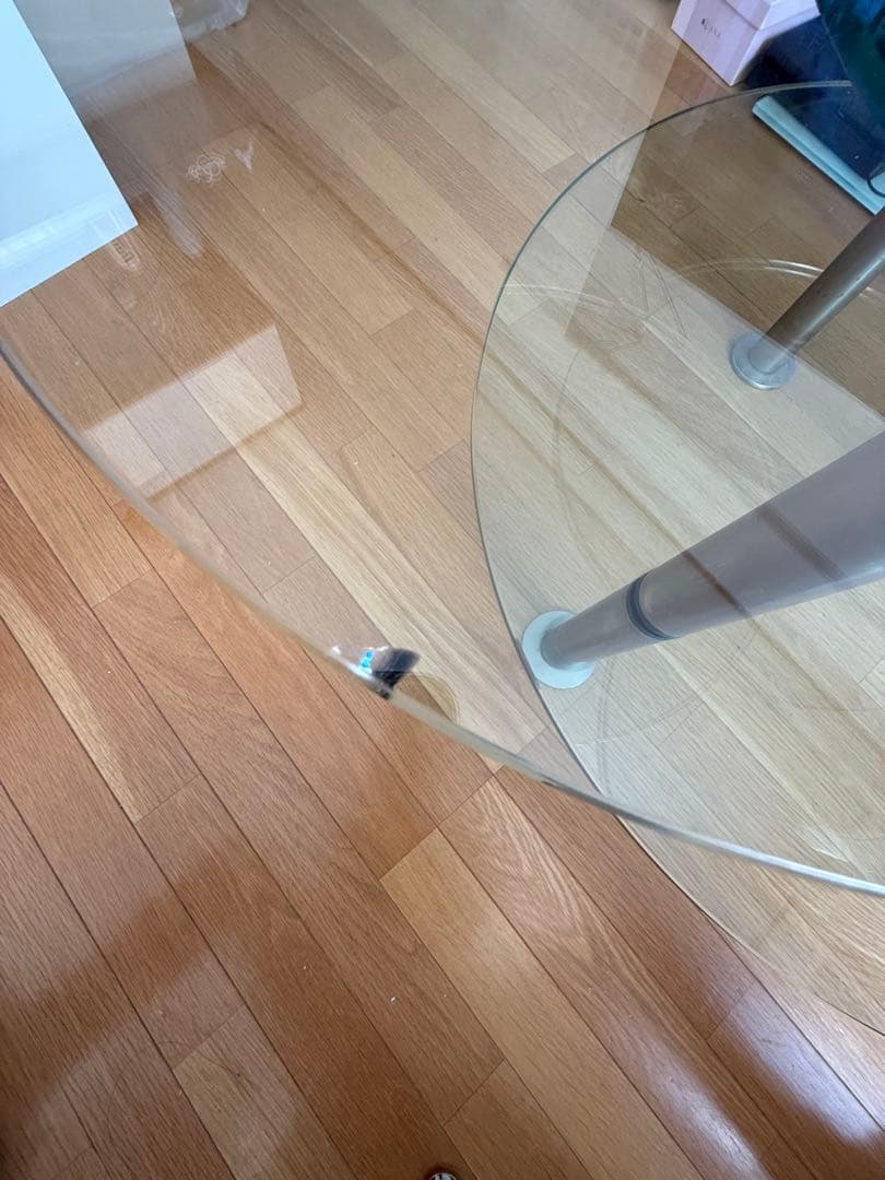 ロナルドシュミット 可動式ガラステーブル　ドイツ製 IDC大塚家具