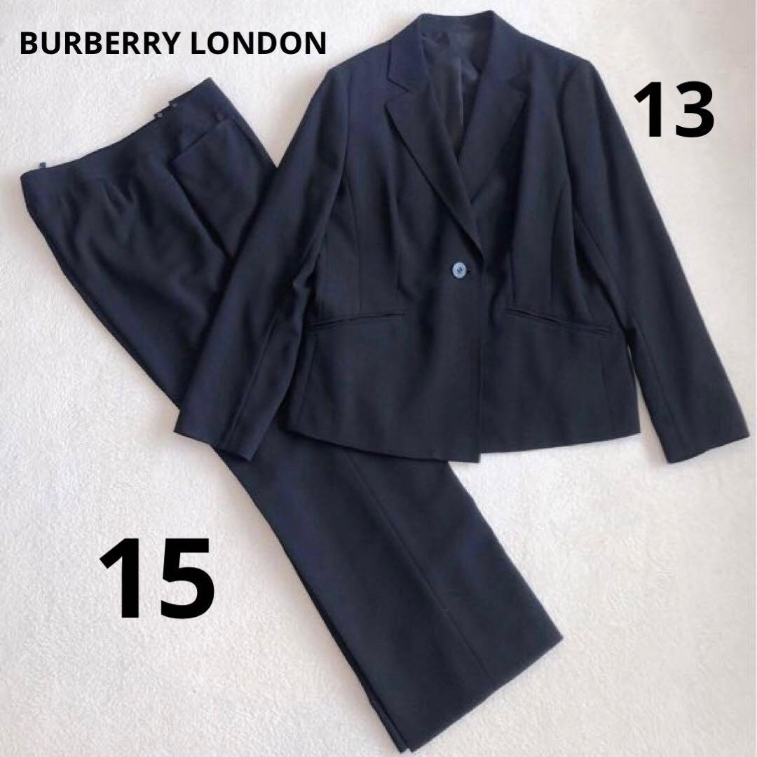 美品✨ バーバリーロンドン　レディーススーツ　パンツスーツ　大きいサイズ　黒