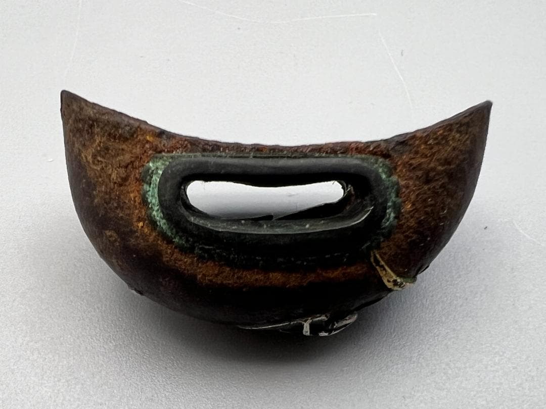 【海】江戸明治期　日本刀装具　獅子　蝦図　金象嵌　縁頭　3点　骨董品　美術品