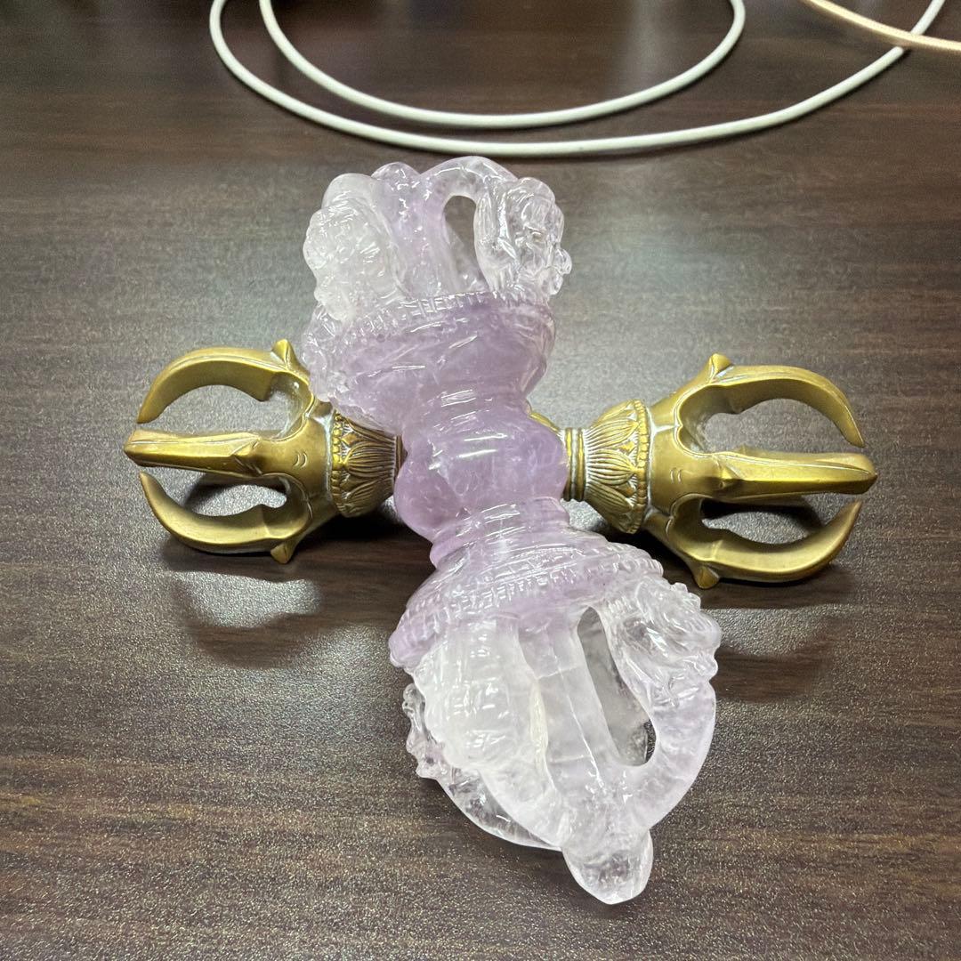 アメジストクリスタル ヴァジュラ置物 87g