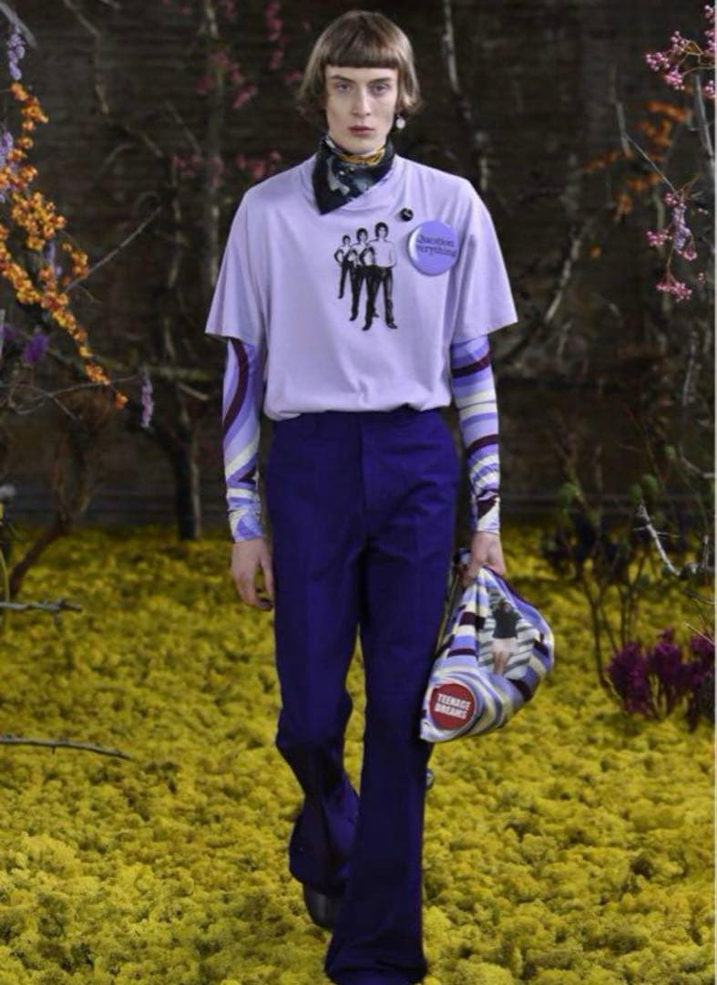 RAF SIMONS 21SS マーブル柄 タートルネック セカンドスキン