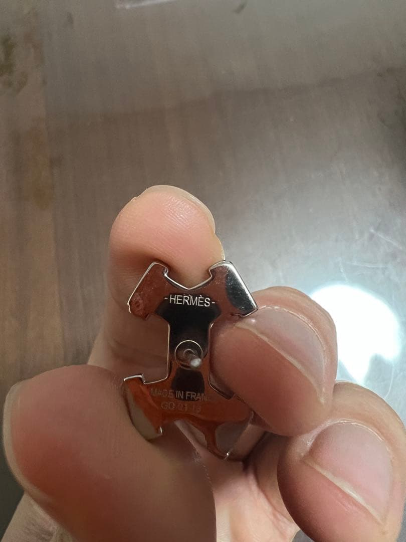 ‼️希少‼️HERMES ストリートH ピンブローチ ブルーシルバー ブローチ
