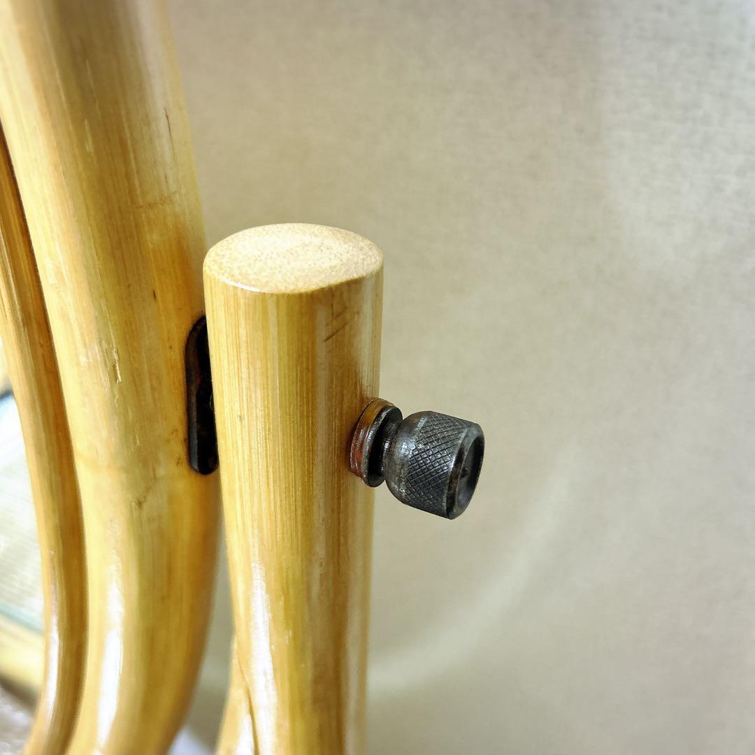 【良品】レトロ　ヴィンテージ　ラタンドレッサー　スツール　鏡台　化粧台　家具