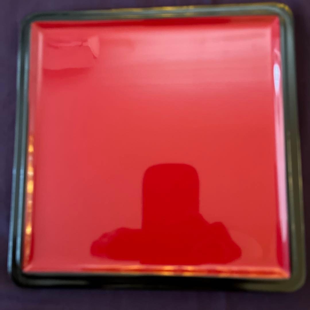 【新品未使用】 木製　漆器　重箱3段　松　鶴　金色　螺鈿