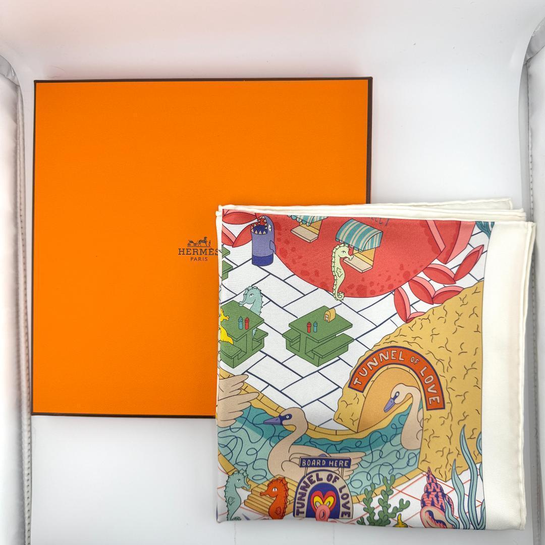 ✨極美品✨ HERMES エルメス カレ90 ダブルフェイス スプラッシュパーク