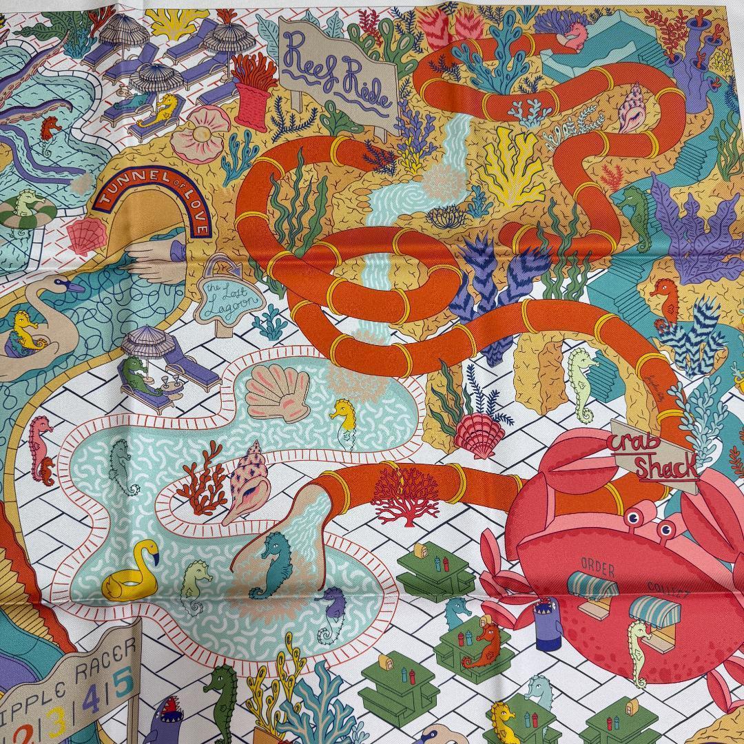✨極美品✨ HERMES エルメス カレ90 ダブルフェイス スプラッシュパーク