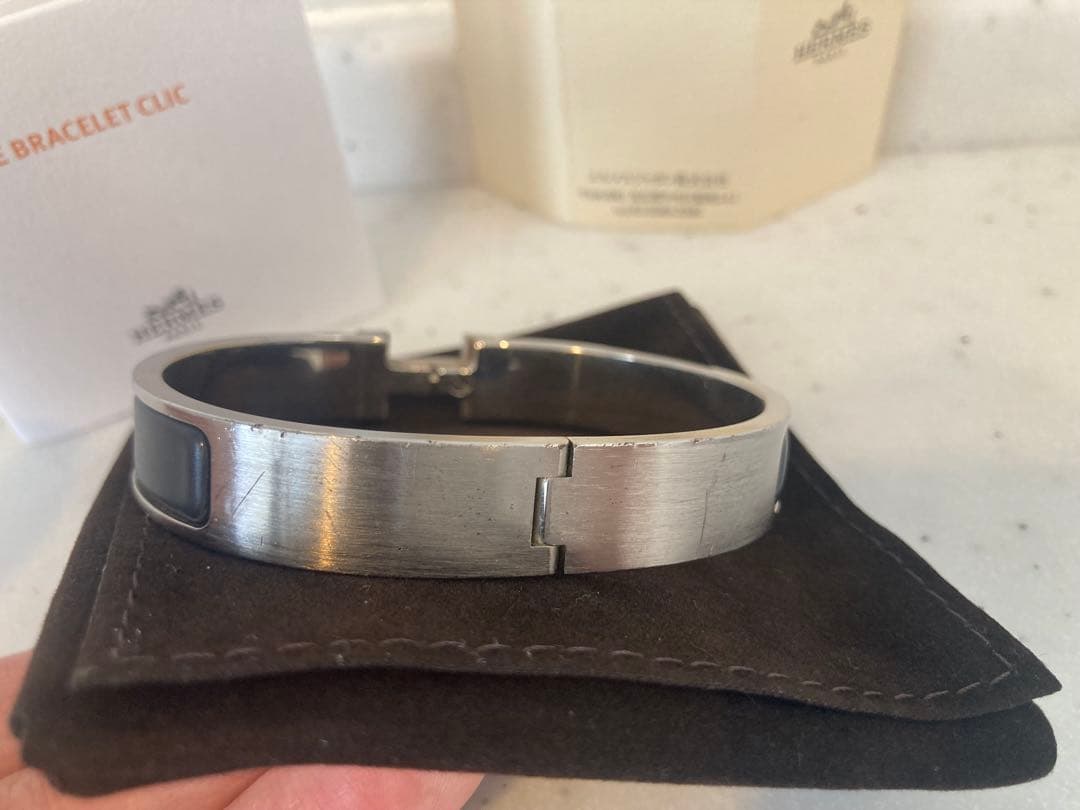 エルメス HERMES クリック HH ブレスレット T5 ノワール