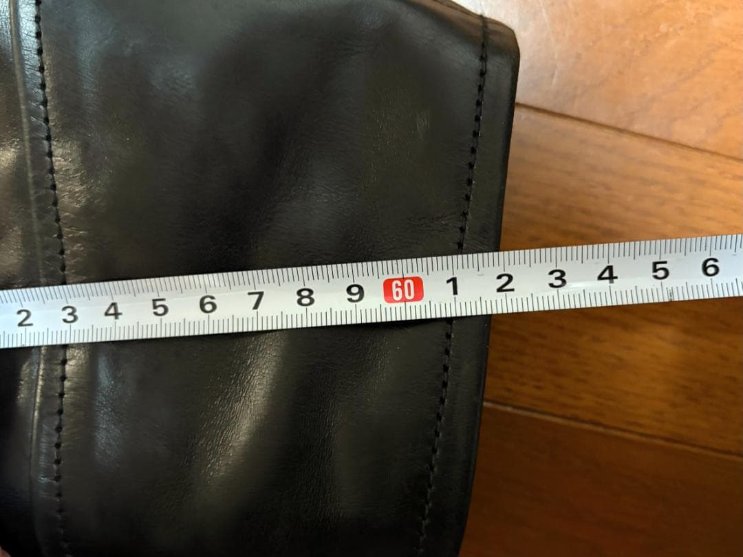 【美品／J.Lサイン入】エアロレザー ハーフベルト 38 自立 ホースハイド