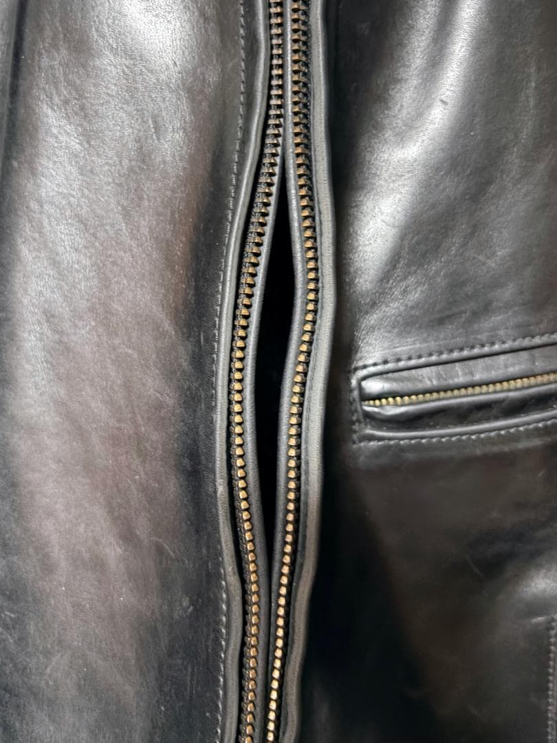 【美品／J.Lサイン入】エアロレザー ハーフベルト 38 自立 ホースハイド