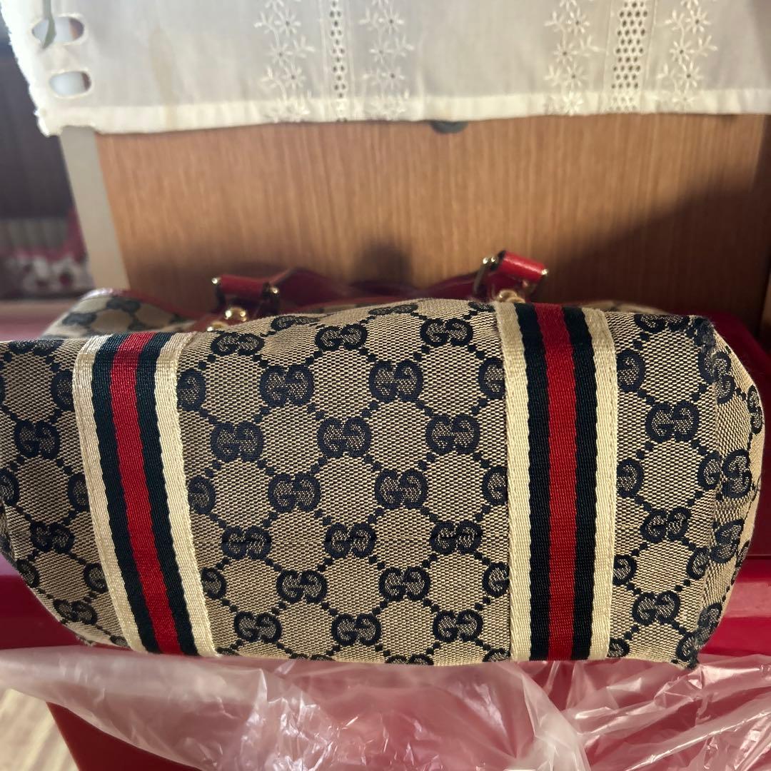 GUCCI グッチ シェリーライン GGキャンバスミニ トートバッグ