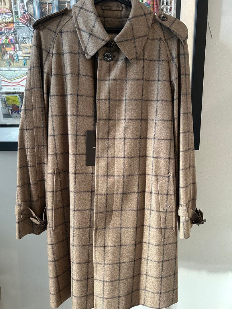Macintoshベージュ系チェック トレンチコート