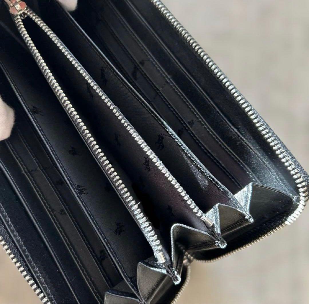 新品未使用ラルフローレン Polo 長財布 ブラック　カーフレザー