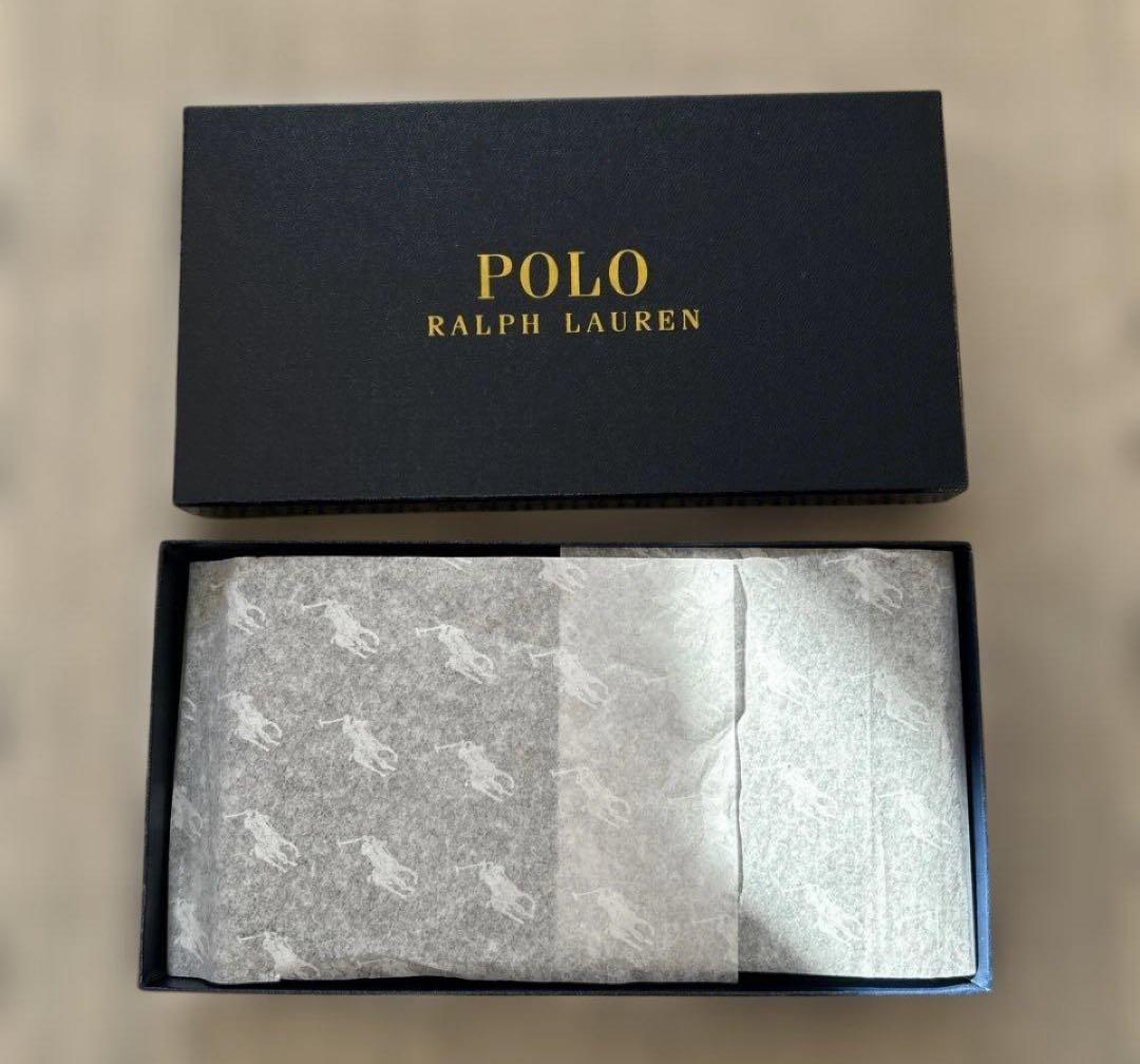 新品未使用ラルフローレン Polo 長財布 ブラック　カーフレザー