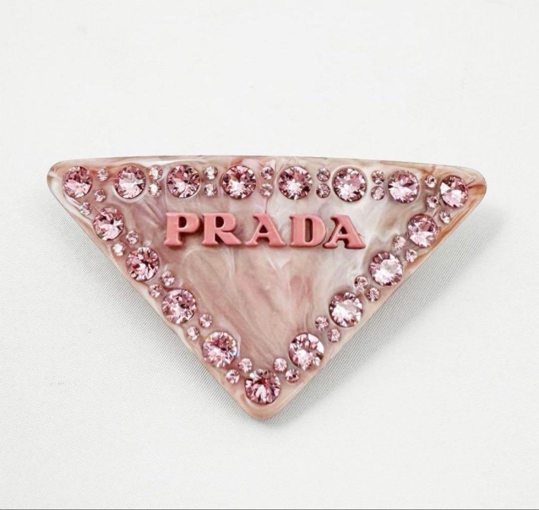 【値下げ】PRADA ヘアクリップ　プレキシガラスヘアクリップ