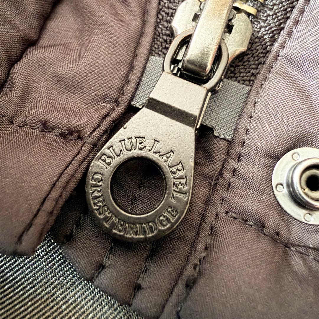 6150 美品✨ ブルーレーベルクレストブリッジ ダウンベスト チェック ファー