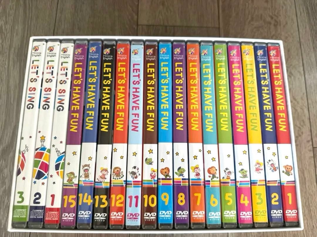 ミライコ　イングリッシュMiraico English DVD15枚・CD3枚