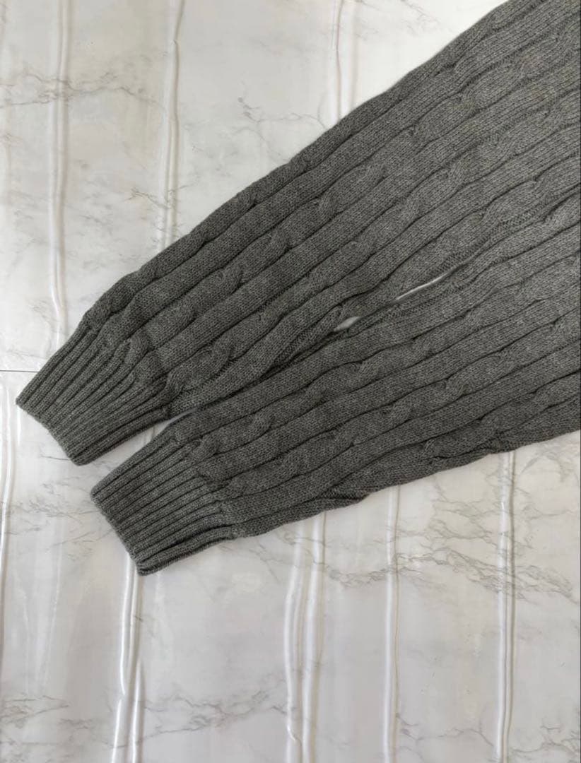 【新品タグ付】POLO RALPH LAUREN ケーブルニット グレー M