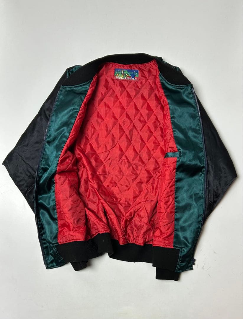 Hoshihime 星姫　グリーン　龍刺繍　スカジャン　3Lサイズ