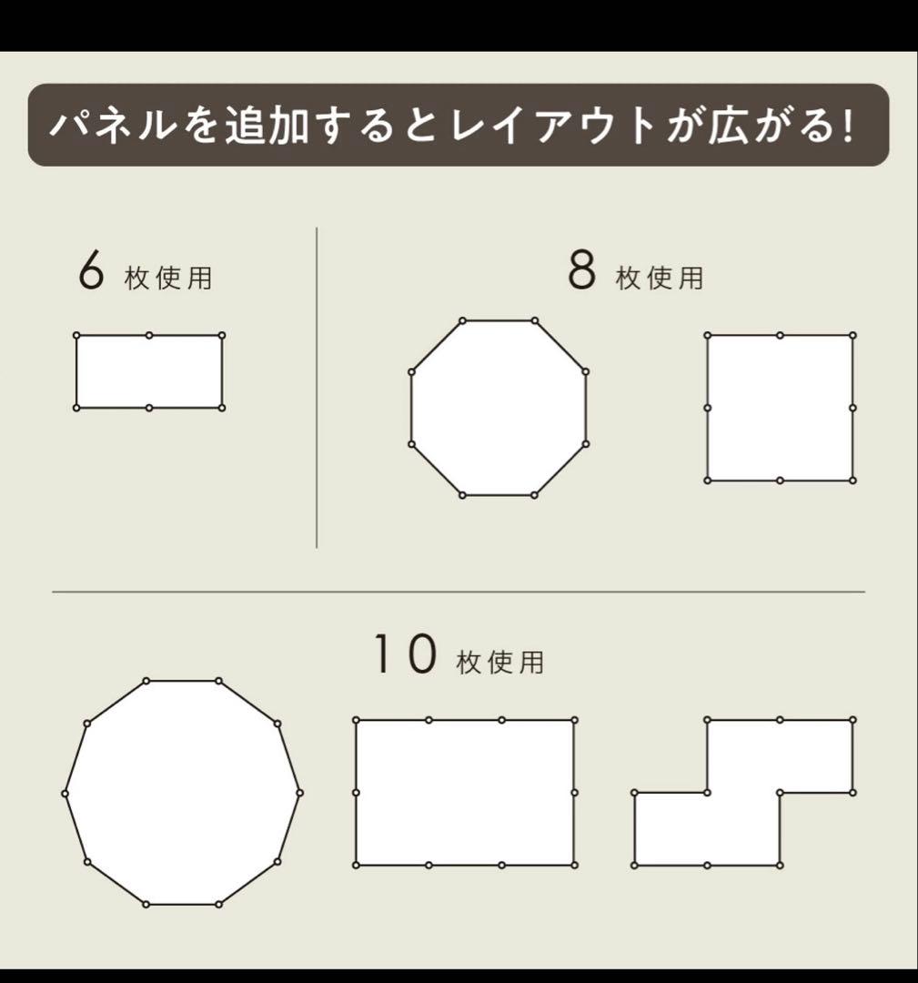 えびす　【2セット】Pecocochi 犬用サークル 8枚セット ホワイト