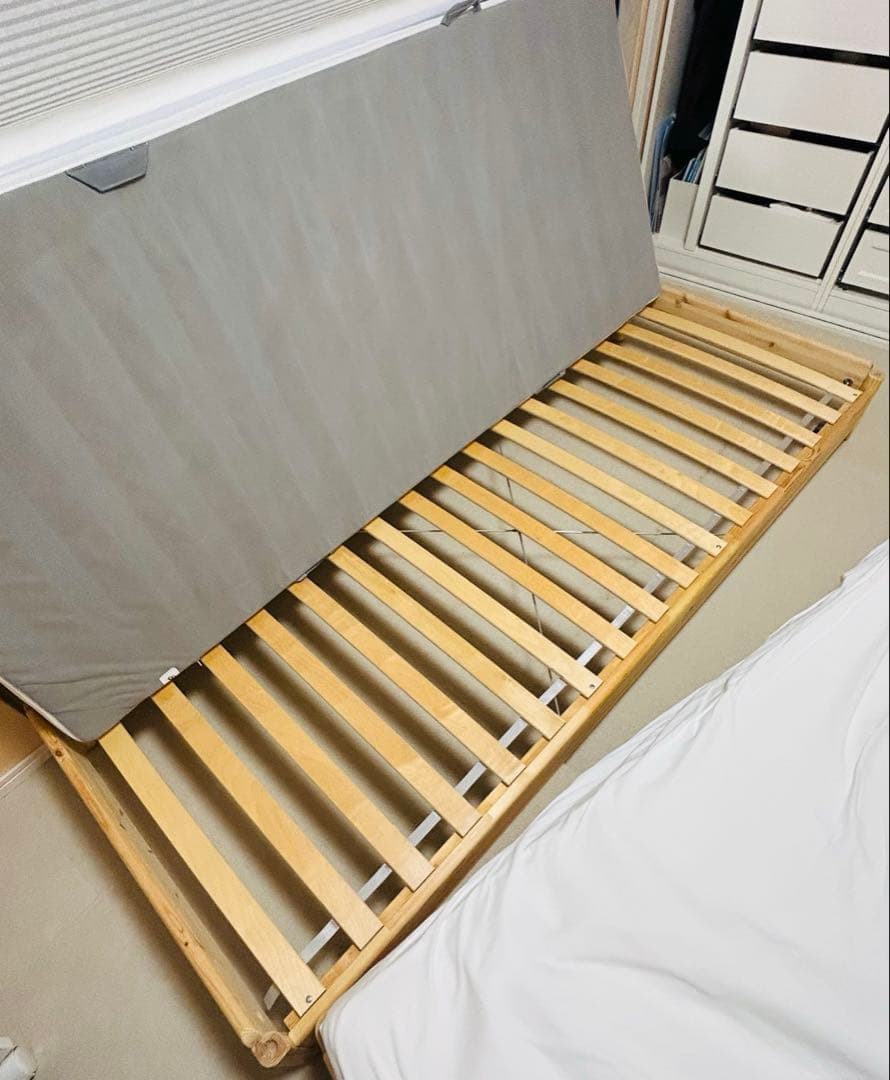 ウトーケル　すのこ　ベッド 80x200 cm×2 マットレス付き