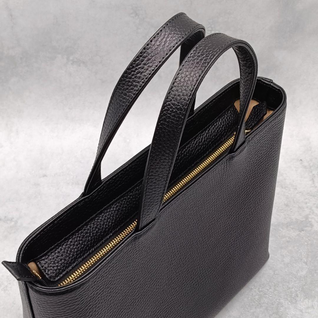 未使用✨️HushTug ミニ トートバッグ 本革 レザー 黒