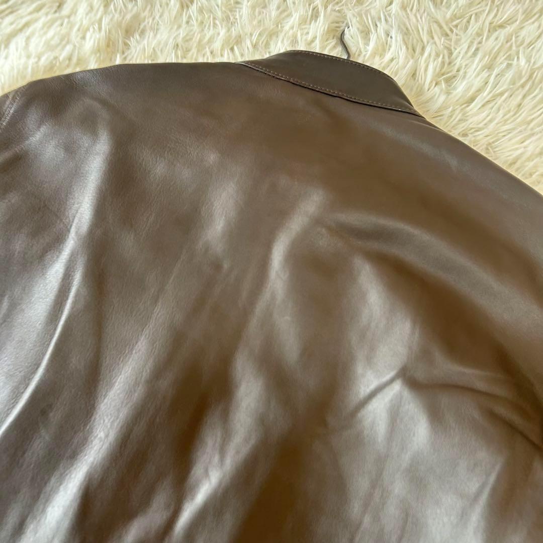 美品　ユナイテッドアローズ ラムレザー羊革　シングルライダースジャケット　M