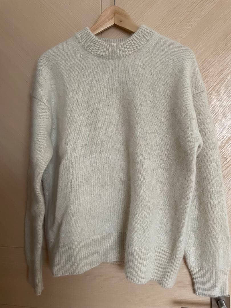 NOBLEノーブル YAKボーイフレンドニット アイボリー