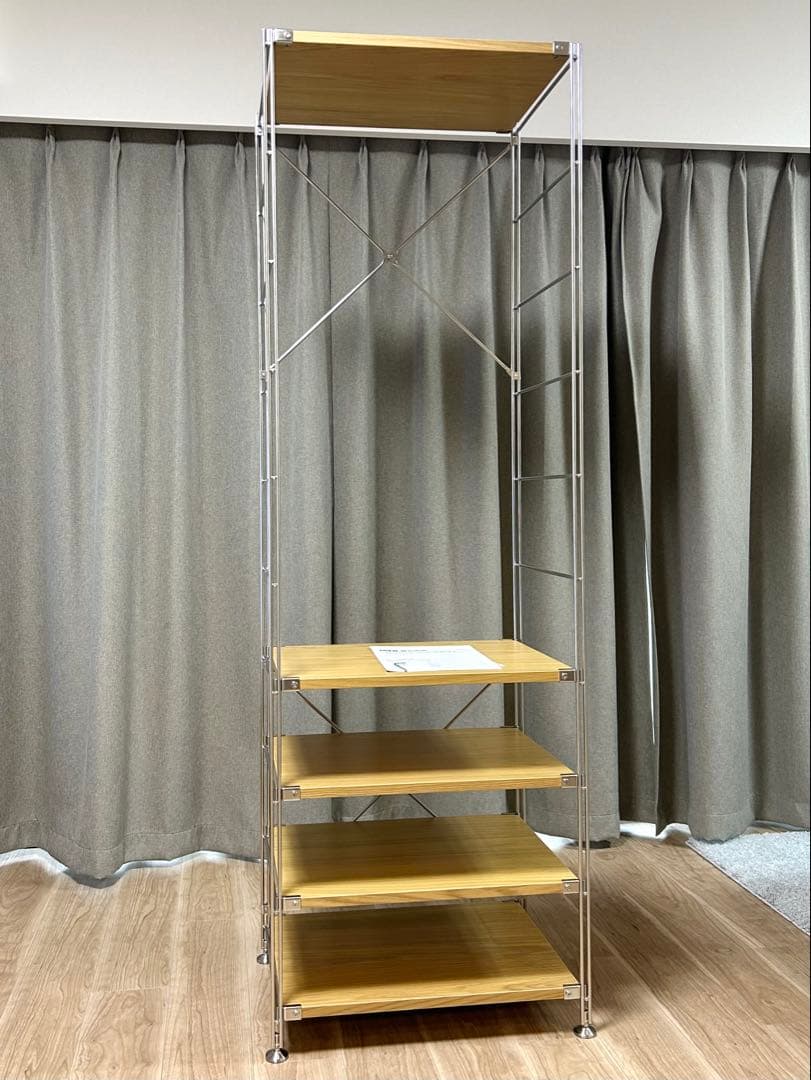 【組立済新品】ステンレスユニットシェルフ 棚5枚セット幅58×高さ175.5cm