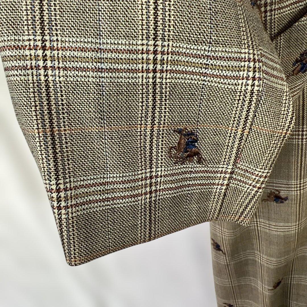 アトリエ花 オーダーメイド チェック柄 ロングコート 一点物　ヴィンテージ　L