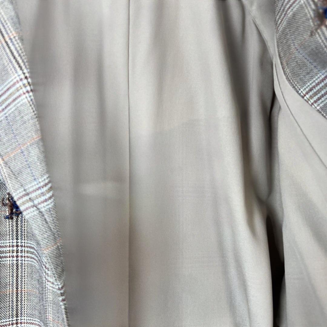 アトリエ花 オーダーメイド チェック柄 ロングコート 一点物　ヴィンテージ　L