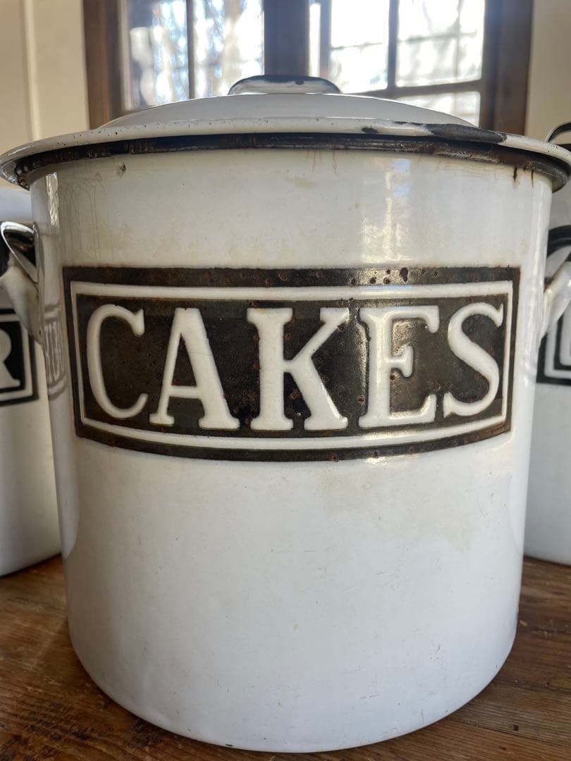 激レア　アンティークホーロー　3個セット