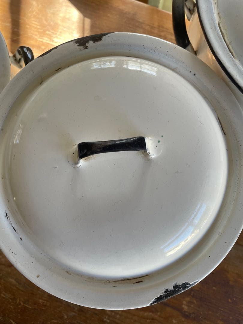 激レア　アンティークホーロー　3個セット