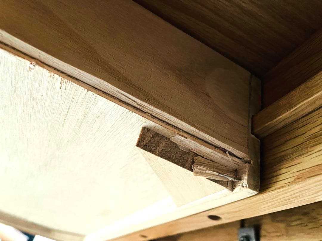 送料込み⭐︎らくらくメルカリ便⭐︎無印良品 無垢材デスク（引出付）オーク材