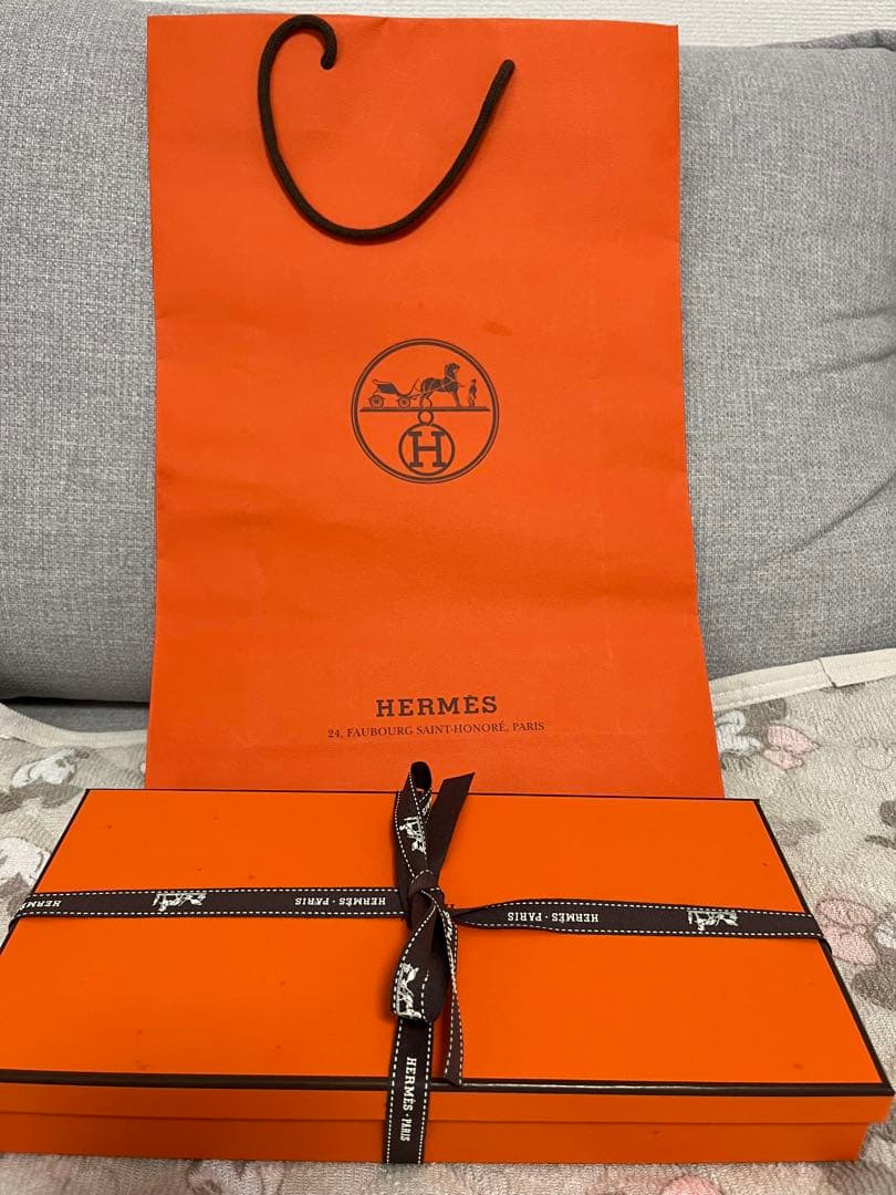 HERMES タオルセット ホワイト ネイビー