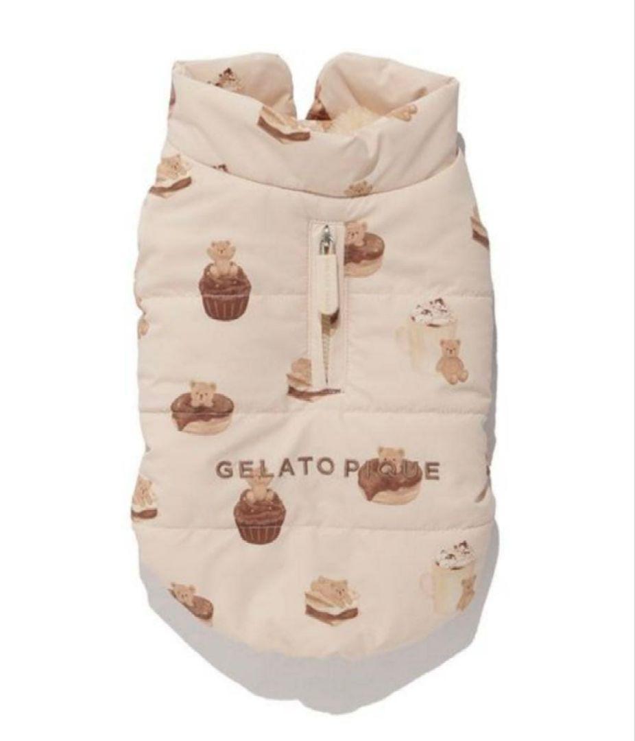 ジェラートピケ 中綿ベスト くま柄 サイズM