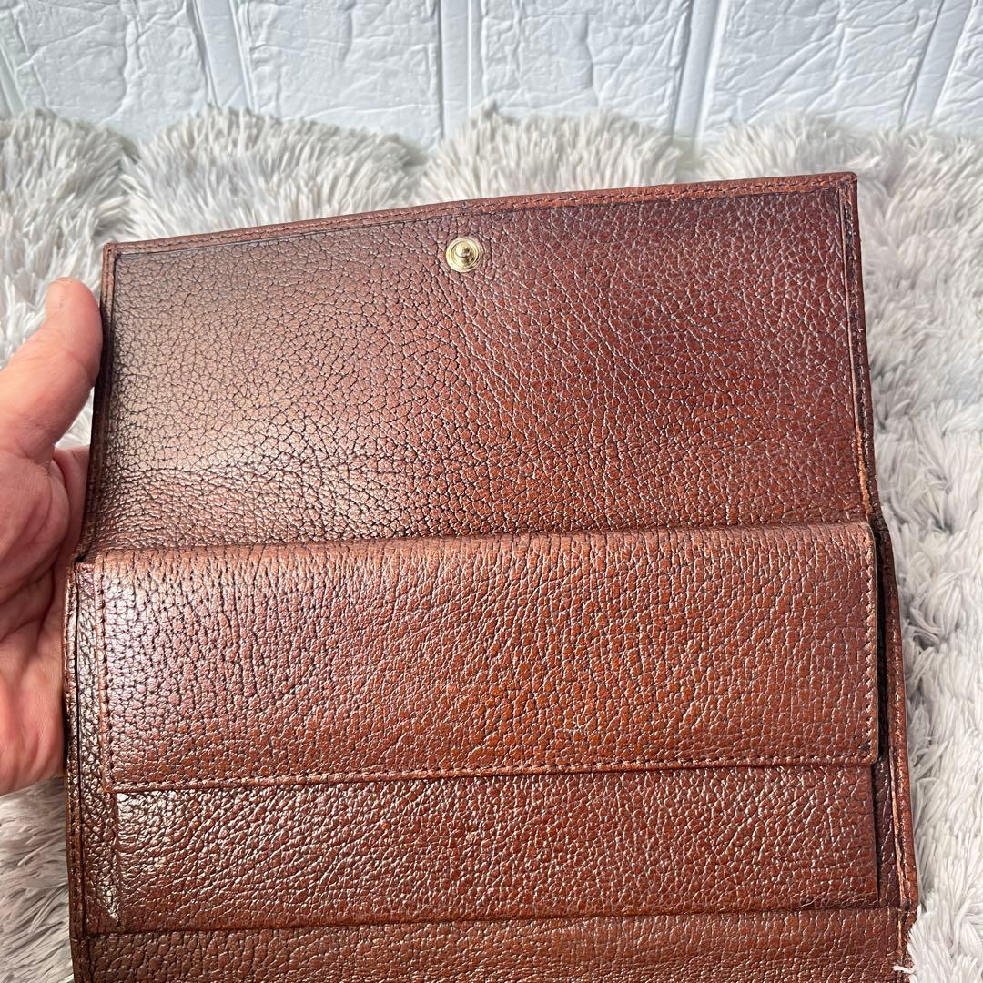 極美品✨GUCCI GGナイロン 三つ折り財布　ブラウン　メンズ　レディース