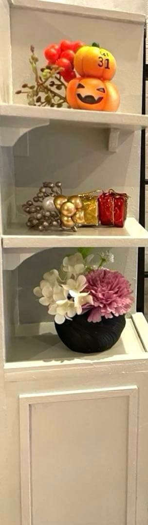 ドールハウス　撮影背景ボード　ハンドメイド☆コーナールーム＆チェア＆シェルフ家具