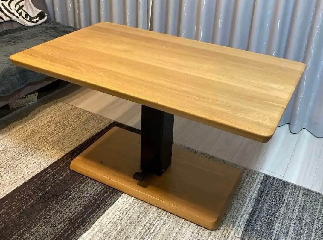 美品　大塚家具　昇降式　ダイニングテーブル　木目　120×72