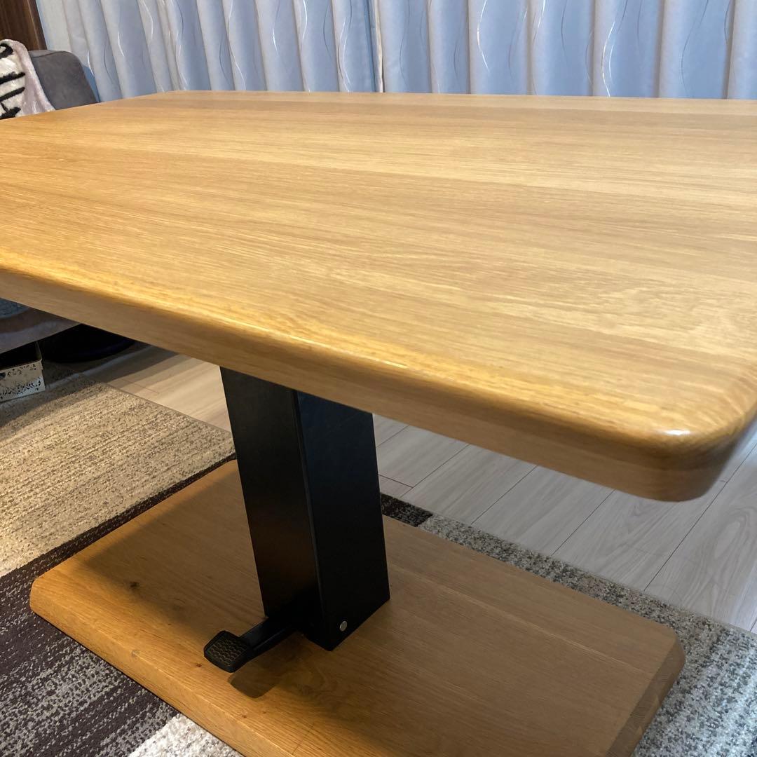 美品　大塚家具　昇降式　ダイニングテーブル　木目　120×72