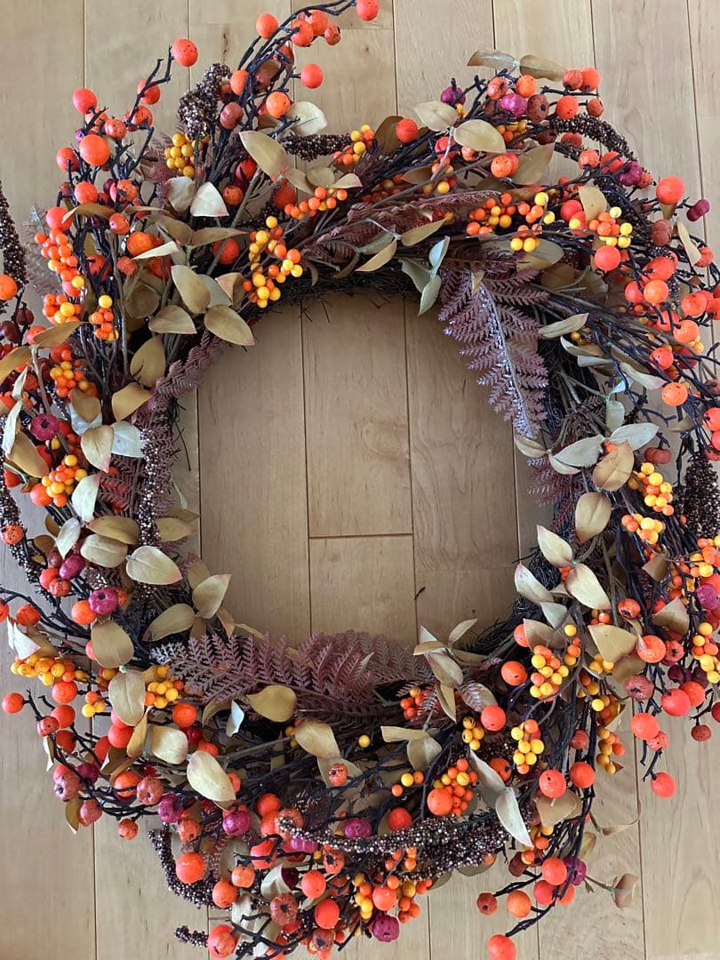 大型　玄関　リース　インテリア　ハロウィン　クリスマス　冬