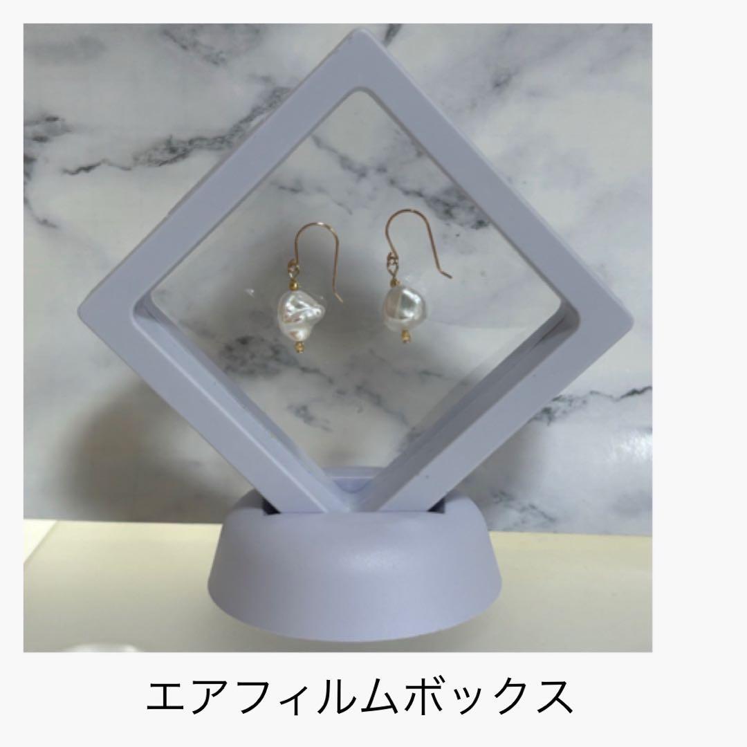 (M0923-1)K18PG,YG南洋白蝶ケシパールピアス　宝石　ぶら下がり